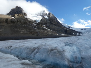 Fototapeta na wymiar Athabasca Glaciers in 2018. Close to Jasper, Alberta, Canada