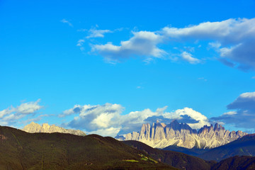 the view of the odle south tyrol italy