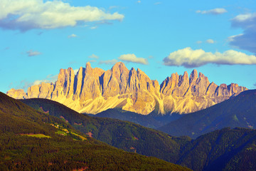 the view of the odle south tyrol italy