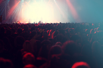 Fototapeta na wymiar Concert crowd background 