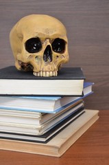books with human skull