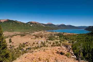 Villa Lago Meliquina ubicada en departamento Lacar, San Martin De los Andes, Neuquen, Argentina.