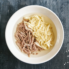 Kespe Soup, Kullama or Beshbarmak with Veal and Noodles