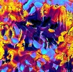 Abstraction painted in oil. Colorful texture background. Multicolored wallpaper graphic design. Pattern for creating artworks and prints.