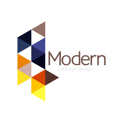 Triangle shape design abstract business logo icon design. Company logotype branding emblem idea