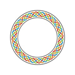 Celtic Knot #5 / Ancient round meander colored in circle