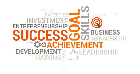 Obraz premium Successful business conceptual tag cloud