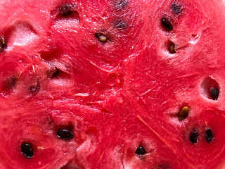 Juicy red watermelon close-up