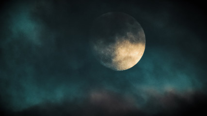Obraz na płótnie Canvas Dark moon sky
