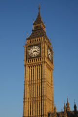 Fototapeta na wymiar The Clock Tower or Big Ben at Westminster, London.