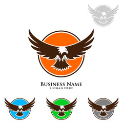 Fototapeta premium Eagle Logo, vector Wild eagle Bird Falcon Hawk Concept