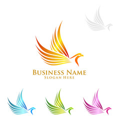 Eagle Logo, vector Wild eagle Bird Falcon Hawk Concept