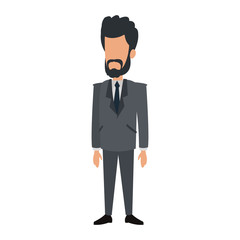 Obraz premium Businessman avatar cartoon vector illustration graphic design