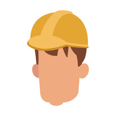 Construction worker avatar vector illustration graphic design