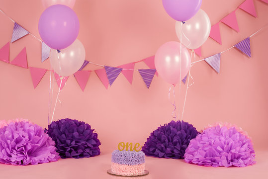 Pink And Purple Birthday Background