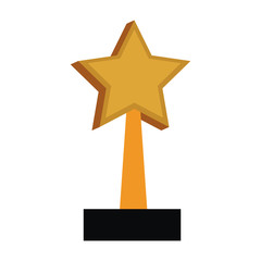 Trophy cup star shape vector illustration graphic design