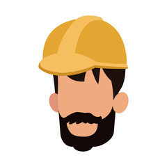 Construction worker avatar vector illustration graphic design
