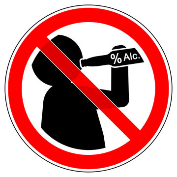 srr404 SignRoundRed - german - Verbot: Alkoholverbot / Alkohol trinken verboten - english - Prohibition: Drinking Alcohol in this area is prohibited - xxl g6350
