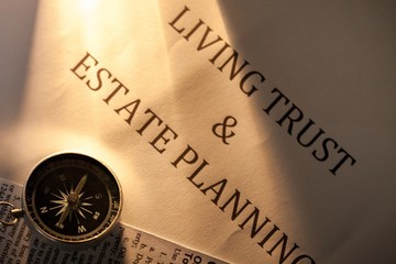 Compass on Living Trust and Estate Planning Document © BillionPhotos.com