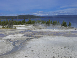 a dry lake in the rocky mountains