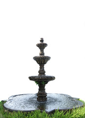 Naklejka na ściany i meble Water Fountain with a white background