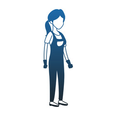 Woman worker avatar vector illustration graphic design