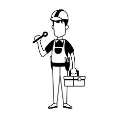 Construction worker avatar vector illustration graphic design