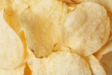 Potato chips close-up.