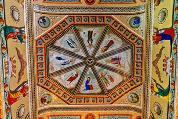 Santa Monica Parish Church in Alburquerque town. Bohol island-Philippines. 0587