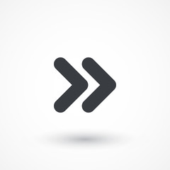 Fast forward double right arrows icon