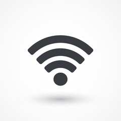 Wifi sign. Wi-fi symbol. Wireless Network icon. Wifi zone. Flat style design icon