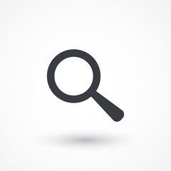 Search icon, Magnify button illustration. Flat style design icon