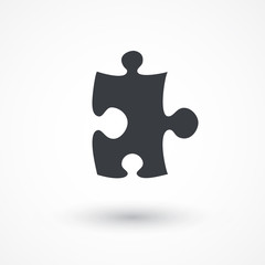 Puzzle icon. Flat style design icon