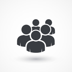 User group network. Flat style design icon. Group People icon. Community people. Member icon. Team activity. Forum button. Group activity icon. Networking people