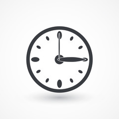 Clock icon , illustration flat design