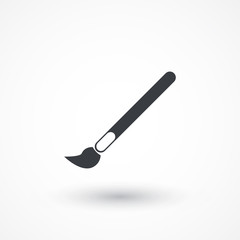 Paintbrush illustration icon, isolated