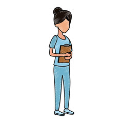 Woman doctor avatar vector illustration graphic design