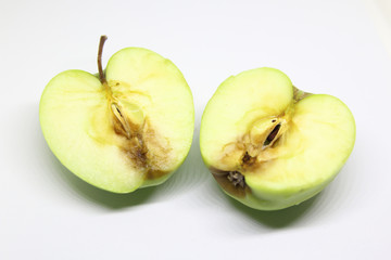 rotten green apple