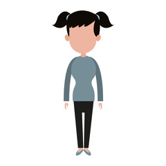 Young woman avatar cartoon vector illustration graphic design