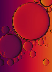 Oil Bubbles Isolated on White Background, Closeup Collagen Emulsion in Water. Illustration. Gold Serum Droplets.