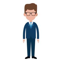 Businessman avatar cartoon vector illustration graphic design