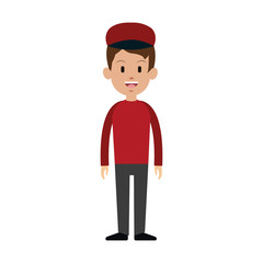 Young man avatar with hat vector illustration graphic design