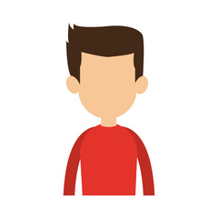 Young man avatar with casual clothes cartoon vector illustration graphic design