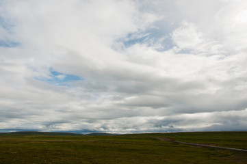 Fototapeta na wymiar Bonita e natural paisagem vulcânica na Islândia