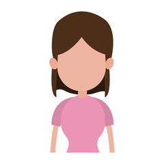 Young woman avatar cartoon vector illustration graphic design