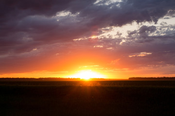 Fototapeta na wymiar Manitoba Sunset
