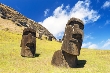 Moai heads, Easter Island, Polynesia, Chile