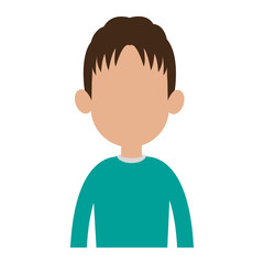 Young man avatar with casual clothes cartoon vector illustration graphic design