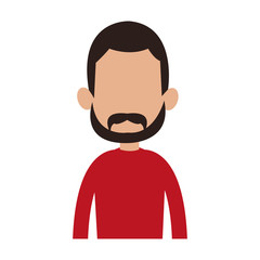 Young man avatar with beard and casual clothes vector illustration graphic design