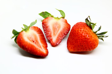 Strawberries fruit close up